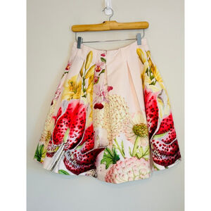 Ted Baker Womens Size 4 Rowahn Tonal encyclopedia Full Skirt Floral Spring